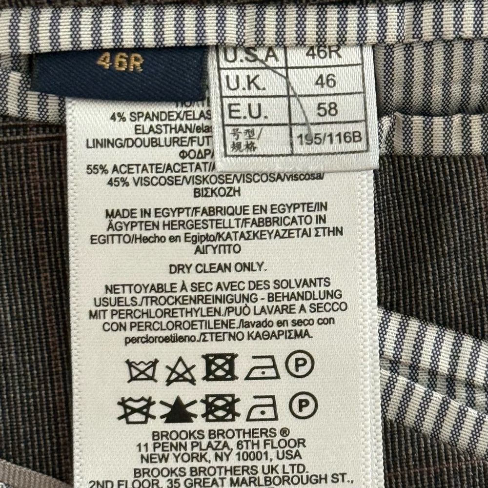 Brooks Brothers Sport Coat Explorer Regent Fit Gray Plaid 46R Wool - Picture 15 of 16
